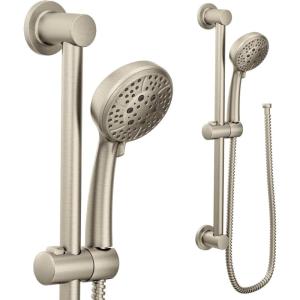 Moen Eco-Performance Oil-Rubbed Bronze 4-Spray Pattern Detachable Handheld Showerhead with 69-Inch-Long Hose with 30-Inch Slide Bar, 3669EPORB(Brushed Nickel)