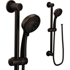 Moen Eco-Performance Oil-Rubbed Bronze 4-Spray Pattern Detachable Handheld Showerhead with 69-Inch-Long Hose with 30-Inch Slide Bar, 3669EPORB(Oil Rubbed Bronze)