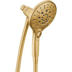 Moen Engage Magnetix Six-Function 5.5-Inch Handheld Showerhead with Magnetic Docking System, Brushed Gold, 3662EPBG(Brushed Gold)