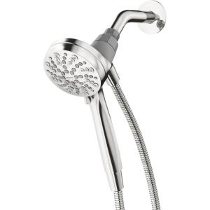 Moen Engage Magnetix Spot Resist Brushed Nickel 3.5-Inch Six-Function Detachable Handheld Showerhead with Magnetic Docking System, 26100SRN(Chrome)