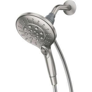 Moen Engage Spot Resist Brushed Nickel Six-Function 5.5-Inch Removable Handheld Showerhead with Magnetic Docking System, 26112SRN(Spot Resist Brushed Nickel)