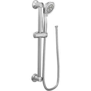Moen Envi Chrome Eco-Performance Handheld Shower with 30″ Slide Bar, 3863EP