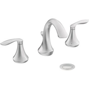 Moen Eva Oil-Rubbed Bronze Two-Handle High-Arc 8-Inch Widespread Bathroom Faucet with Drain Assembly, Valve Required, T6420ORB(Chrome)