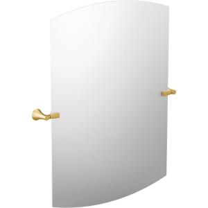 Moen Flara Chrome Modern Square 28″ W x 37.75″ H, Tilting Wall Mount Bathroom Mirror, YB0392CH(Brushed Gold)