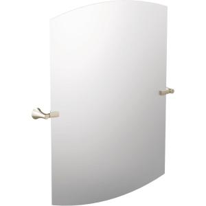 Moen Flara Chrome Modern Square 28″ W x 37.75″ H, Tilting Wall Mount Bathroom Mirror, YB0392CH(Polished Nickel)