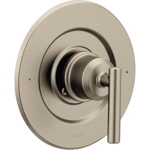 Moen Gibson Chrome Posi-Temp Pressure-Balancing Modern Valve Handle Only Trim, Valve Required, T2901(Brushed Nickel)