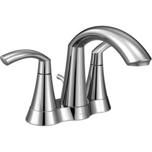 Moen Glyde Brushed Nickel Two-Handle High Arc Centerset Bathroom Faucet, 6172BN(Chrome)
