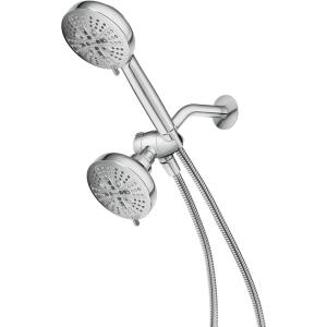 Moen Hydro Energetix High Pressure Dual Shower Head with Handheld Spray Combo, 8 Shower Head Spray Settings, Chrome Finish, 200C0