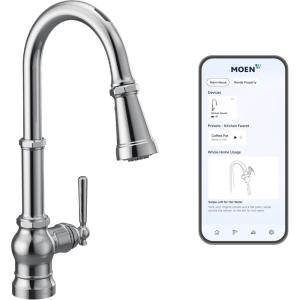 Moen Paterson Matte Black Water Filtration One-Handle High Arc Pulldown Kitchen Faucet, Water Filter for Sink Faucet Sold Separately, FS72003BL(Chrome)