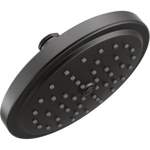 Moen S176BL Single Function Shower Head with Immersion Rainshower Technology, 7-Inch Diameter, Matte Black(Matte Black)