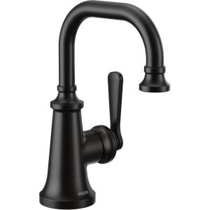 Moen S44101BL Colinet One-Handle Single Hole Traditional Bathroom Sink Faucet, Matte Black