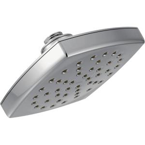 Moen S6365BL Voss 6″ Single-Function Rainshower Showerhead with Immersion Technology, Matte Black(Chrome)