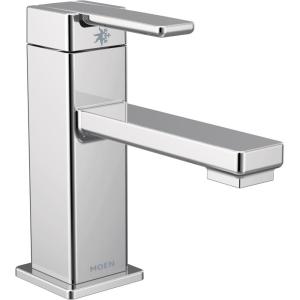 Moen S6710 90 Degree One-Handle Single Hole Modern Bathroom Sink Faucet, Chrome