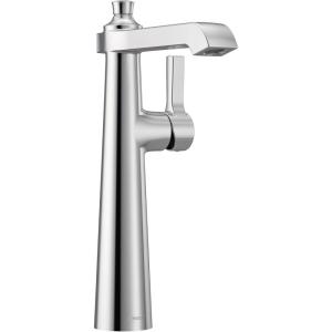 Moen S6982BN Flara One-Handle Single Hole Vessel Sink Bathroom Faucet, Brushed Nickel(Chrome)