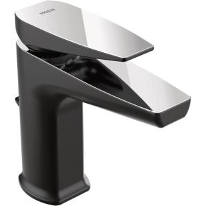 Moen S8000 Via One-Handle Modern Bathroom Faucet, Matte Black and Chrome(Matte Black/Chrome)