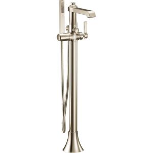 Moen S931 Flara One-Handle Freestanding Floor Mount Tub Filler with Handshower, Chrome(Polished Nickel)