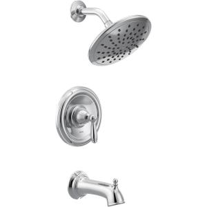 Moen T2253EP Brantford Posi-Temp Tub and Shower Trim Kit with 8-Inch Eco-Performance Rainshower, Valve Required, Chrome