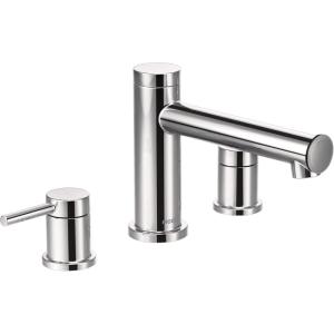 Moen T393BG Align 2-Handle Deck Mount Modern Roman Tub Faucet Trim Kit, Valve Required, Brushed Gold(Chrome)