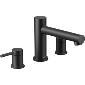 Moen T393BG Align 2-Handle Deck Mount Modern Roman Tub Faucet Trim Kit, Valve Required, Brushed Gold(Matte Black)