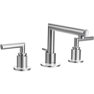 Moen TS43002BL Arris Two-Handle Modern 8 in. Widespread Bathroom Faucet Trim Kit, Valve Required, Matte Black(Chrome)