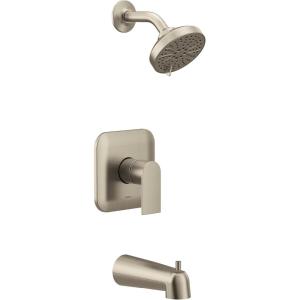 Moen UT2473EPBN Genta LX M-CORE 2-Series 1-Handle Tub and Shower Trim Kit, Valve Required, Brushed Nickel(Brushed Nickel)