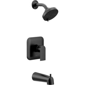 Moen UT2473EPBN Genta LX M-CORE 2-Series 1-Handle Tub and Shower Trim Kit, Valve Required, Brushed Nickel(Matte Black)