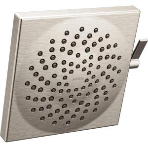 Moen Velocity Brushed Nickel Two-Function 8.5-Inch Diameter Spray Rainshower Showerhead, S6345BN