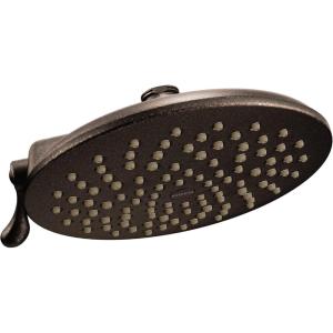 Moen Velocity Chrome Two-Function Rainshower 8-Inch Shower Head with Immersion Technology for a High-Pressure Rinse, S6320(Oil Rubbed Bronze)