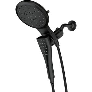 Moen Verso Brushed Nickel Eight-Function 7″ Wide Spray Shower Head and Detachable Handshower Combo with 72″ Hose, 220C3BN(Matte Black)