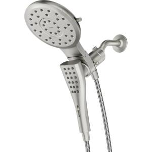 Moen Verso Chrome Round Rain Shower Head and Detachable Handshower Combination with Magnetix Docking System and 60-inch Metal Hose, 220C2(Spot Resist Nickel)