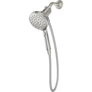 Moen Verso Eco-Performance Handshower, Detachable Round Shower Head with Magnetix Docking System, 60″ Hose, Spot Resist Brushed Nickel, 220H2EPSRN(Spot Resist Nickel)