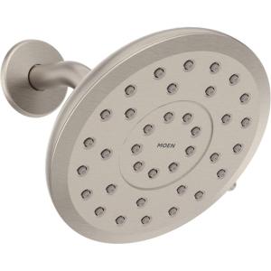 Moen Verso Eco-Performance Infiniti Dial Round Rain Shower Head, 6-Inch Diameter Spray Head, Matte Black, 220R6EPBL(Spot Resist Nickel)