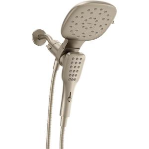 Moen Verso Infiniti Dial Square Rain Shower Head with Detachable Hand Shower Combo, 7-Inch Spray Head, Chrome, 220C5(Brushed Nickel)