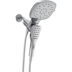 Moen Verso Infiniti Dial Square Rain Shower Head with Detachable Hand Shower Combo, 7-Inch Spray Head, Chrome, 220C5(Chrome)