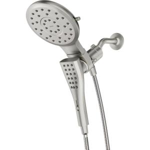 Moen Verso Matte Black Eight-Function 7″ Diameter Spray Head Standard with Handshower and 72-inch Hose with Eco Performance, 220C3EPBL(Brushed Nickel)