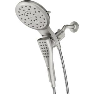 Moen Verso Round Rain Showerhead and Handshower Combination with Infiniti Dial and Magnetix Docking, 60″ Hose, Matte Black, 220C2EPBL(Spot Resist Nickel)