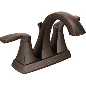 Moen Voss Brushed Gold Transitional Two-Handle High Arc Centerset Bathroom Faucet for 4-Inch 3-Hole Setup, 6901BG(Oil Rubbed Bronze)