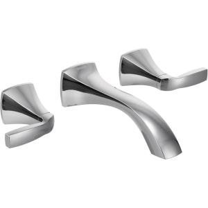 Moen Voss Two-Handle Wall Mount Bathroom Faucet Trim Kit, Valve Required, Chrome T6906(Chrome)