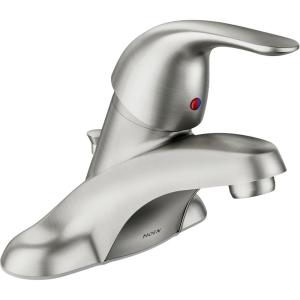 Moen WS84503 One-Handle Low Arc Bathroom Faucet, Chrome(Spot Resist Brushed Nickel)