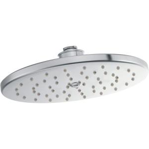 Moen Waterhill Brushed Nickel 10-Inch Wide Single Function Rain Showerhead with Immersion Rainshower Technology, S112BN(Chrome)