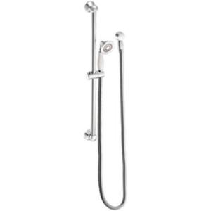 Moen Weymouth Chrome Traditional Eco-Performance Handshower Handheld Shower with 30-Inch Slide Bar and 69-Inch Metal Hose, S12107EP(Polished Nickel)