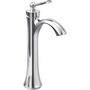 Moen Wynford Chrome One-Handle High Arc Vessel Sink Bathroom Faucet, 4507(Chrome)