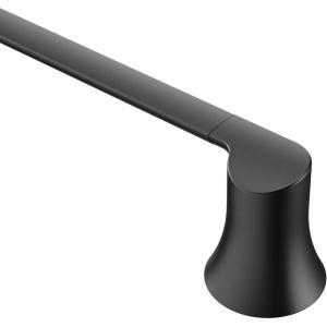 Moen YB0218BL Doux 18-Inch Single -Towel Bar, Matte Black