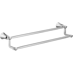 Moen YB0322CH Flara 24-Inch Double -Towel Bar, Chrome(Chrome)