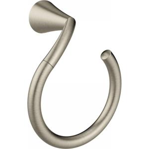 Moen YB2386CH Glyde Towel Ring, Chrome(Brushed Nickel)