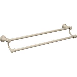 Moen YB6422ORB Belfield 24 inch Bathroom Double -Towel Bar, Oil Rubbed Bronze(Brushed Nickel)