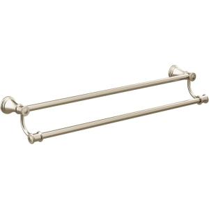 Moen YB6422ORB Belfield 24 inch Bathroom Double -Towel Bar, Oil Rubbed Bronze(Polished Nickel)