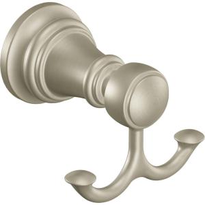 Moen YB8403BG Weymouth Double Robe Hook, Brushed Gold(Brushed Nickel)