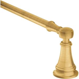 Moen YB8424BG Weymouth 24-Inch Single Towel Bar, Brushed Gold(Brushed Gold)