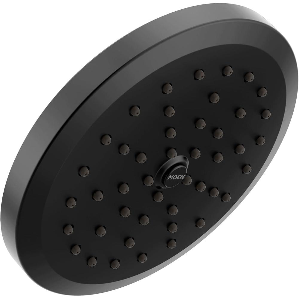 image:imageMoen Matte Black OneFunction 634 Inch Wide EcoPerformance Rain Showerhead with Immersion Rainshower Technology S178EPBL